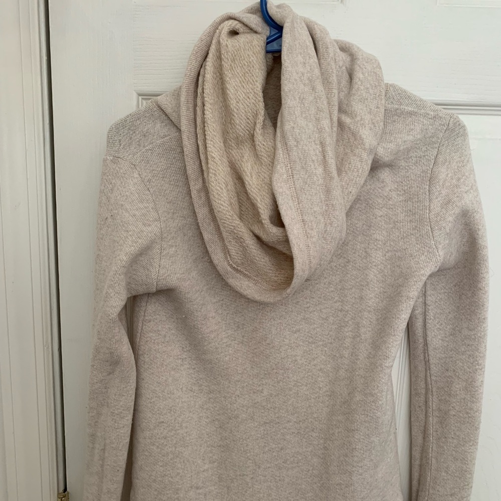 J Crew Beige Pull Over Turtle Neck Sweatshirt - image 1